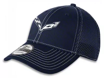 New Era Performance Hat; Navy/White