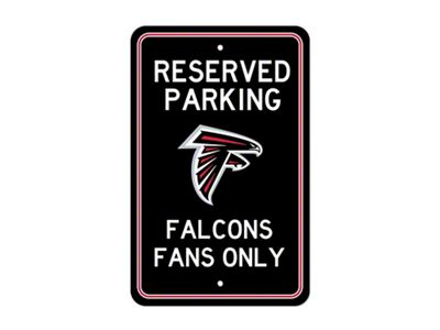 Parking Sign with Atlanta Falcons Logo; Black