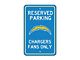 Parking Sign with Los Angeles Chargers Logo; Blue