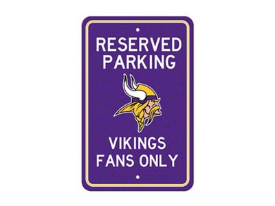 Parking Sign with Minnesota Vikings Logo; Purple