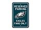 Parking Sign with Philadelphia Eagles Logo; Green