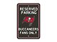 Parking Sign with Tampa Bay Buccaneers Logo; Pewter