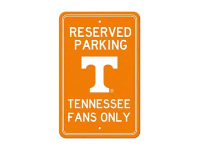 Parking Sign with University of Tennessee Logo; Orange