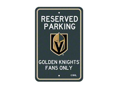 Parking Sign with Vegas Golden Knights Logo; Gray