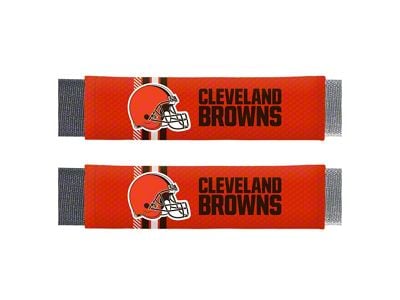 Rally Seatbelt Pads with Cleveland Browns Logo; Orange (Universal; Some Adaptation May Be Required)