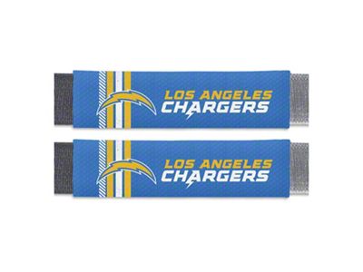 Rally Seatbelt Pads with Los Angeles Chargers Logo; Blue (Universal; Some Adaptation May Be Required)