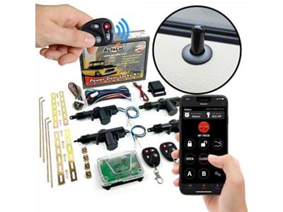 Remote Keyless Entry System and Power Lock Kit; 4-Door (Universal; Some Adaptation May Be Required)