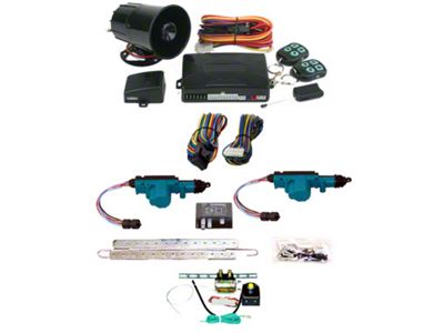 Remote Starter and Security System with Door and Trunk Keyless Entry; 2-Door (Universal; Some Adaptation May Be Required)