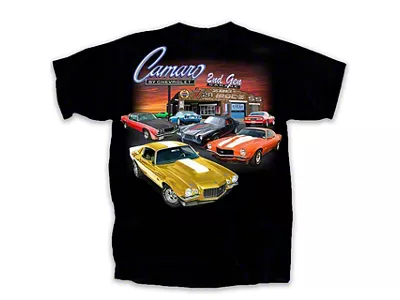 Second Gen Garage T-Shirt; Black