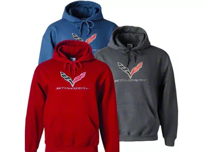 Stingray Hooded Sweatshirt; Red