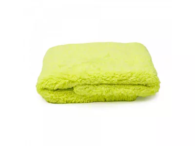 Super Soft Microfiber Dryer Towel; 16-Inch x 16-Inch; Lime Green