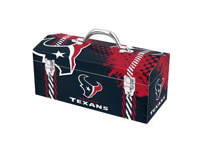 Tool Box with Houston Texans Logo; Blue and Red