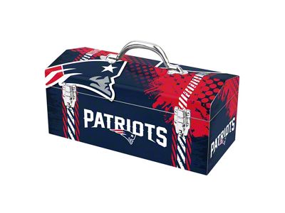 Tool Box with New England Patriots Logo; Blue and Red