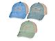 Women's Bowtie Distressed Mesh Hat; Mint Green