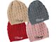 Women's Chevy Cable Knit Beanie; Red