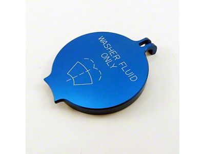 UPR Products Windshield Washer Engraved Fluid Cap; Blue (06-10 Charger)