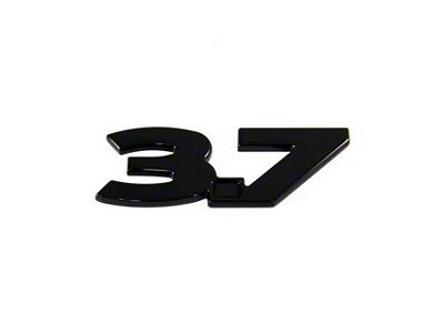 UPR Products Billet 3.7 Emblem; Black (11-17 Mustang V6)