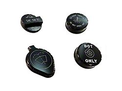 UPR Products Billet Oil Cap Cover; Black (15-23 Mustang EcoBoost)