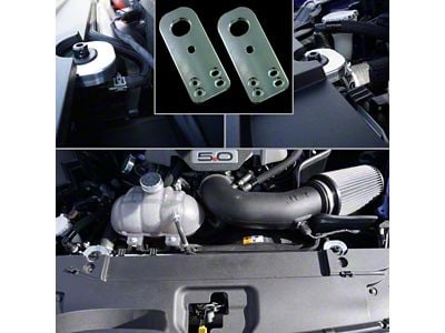 UPR Products Billet Radiator Hold Down Mount; Satin (15-24 Mustang, Excluding GT350 & GT500)