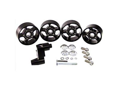 UPR Products Billet Snub Idler Bracket Pulley Kit; 4-Piece (03-04 Mustang Cobra)