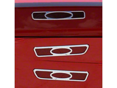 UPR Products Designer Side Marker and Brake Light Bezels; Polished (05-09 Mustang)