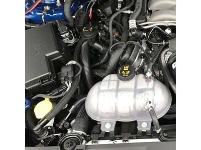 UPR Products Single Valve Plug N Play Clean Side Oil Catch Can; Black (18-23 Mustang GT w/ Roush/VMP TVS Supercharger)