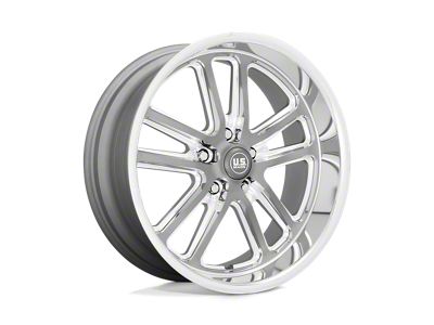 US Mag Bullet Textured Gunmetal with Milled Edges Wheel; 17x7; 1mm Offset (05-09 Mustang GT, V6)