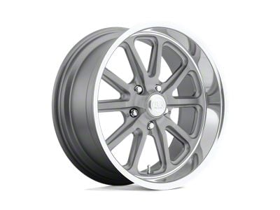 US Mag Rambler Textured Gray with Diamond Cut Lip Wheel; 17x7 (05-09 Mustang GT, V6)