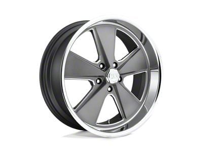 US Mag Roadster Matte Gunmetal Machined Wheel; 18x8; 1mm Offset (05-09 Mustang)