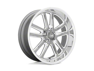 US Mag Bullet Textured Gunmetal with Milled Edges Wheel; 17x7 (10-14 Mustang GT w/o Performance Pack, V6)