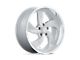 US Mag Desperado Silver Brushed Face with Milled Diamond Cut Wheel; Right Directional; 20x9.5 (93-02 Camaro)