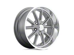 US Mag Rambler Textured Gray with Diamond Cut Lip Wheel; 15x8 (94-98 Mustang)