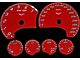 US Speedo Daytona Edition Gauge Face; KMH; Red (06-13 Corvette C6 Z06)