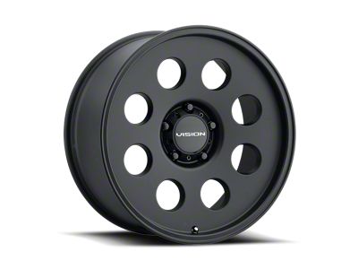 Vision Wheel Midway Satin Black Wheel; 17x9; -12mm Offset (05-09 Mustang GT, V6)