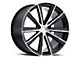 Vision Wheel Splinter Gloss Black Machined Wheel; 18x8.5 (06-10 RWD Charger)