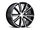 Vision Wheel Splinter Gloss Black Machined Wheel; 22x9 (06-10 RWD Charger)