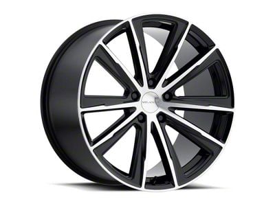 Vision Wheel Splinter Gloss Black Machined Wheel; Rear Only; 22x10.5 (06-10 RWD Charger)