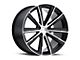 Vision Wheel Splinter Gloss Black Machined Wheel; Rear Only; 22x10.5 (06-10 RWD Charger)