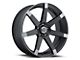 Vision Wheel Sultan Matte Black with Anthracite Spoke Wheel; 20x9 (06-10 RWD Charger)