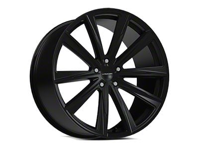 Vision Wheel Splinter Satin Black Wheel; 22x9; 35mm Offset (10-15 Camaro)