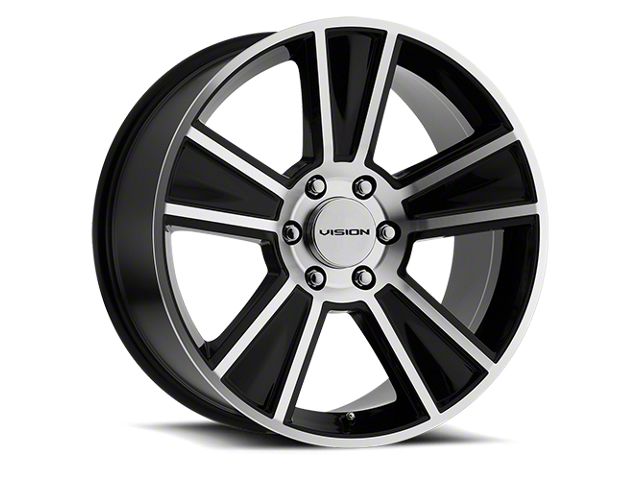 Vision Wheel Stunner Gloss Black Machined Wheel; 20x9 (10-15 Camaro)