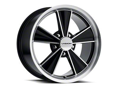 Vision Wheel Dazzler Gloss Black Machined Wheel; 20x10 (11-23 RWD Charger, Excluding Widebody)
