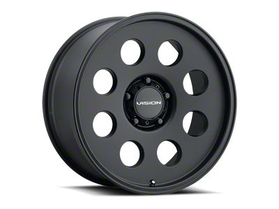 Vision Wheel Midway Satin Black Wheel; 16x8; 0mm Offset (94-98 Mustang)