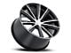 Vision Wheel Splinter Gloss Black Machined Wheel; 22x9; 20mm Offset (08-23 RWD Challenger, Excluding Widebody)