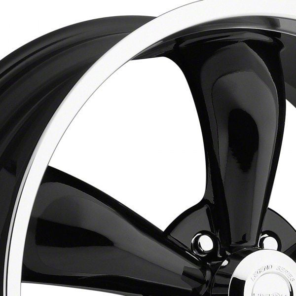 Vision Wheel Charger Legend 5 Gloss Black Machined Wheel; 22x9.5; 18mm  Offset 142-22990GB18 (11-23 RWD Charger, Excluding Widebody) - Free Shipping