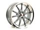 Vision Wheel Torque Gunmetal Machined Wheel; 20x9.5 (11-23 RWD Charger, Excluding Widebody)