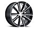 Vision Wheel Splinter Gloss Black Machined Wheel; 20x9 (11-23 RWD Charger, Excluding Widebody)