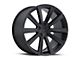 Vision Wheel Splinter Satin Black Wheel; 22x9 (11-23 RWD Charger, Excluding Widebody)