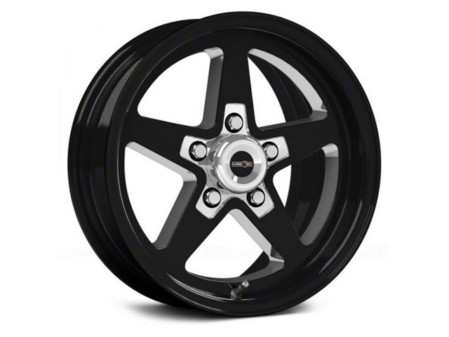 Vision Wheel Sport Star II Gloss Black Milled Wheel; Front Only; 17x4.5 (11-23 RWD Charger, Excluding SRT & Widebody)
