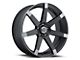 Vision Wheel Sultan Matte Black with Anthracite Spoke Wheel; 20x9 (11-23 RWD Charger, Excluding Widebody)